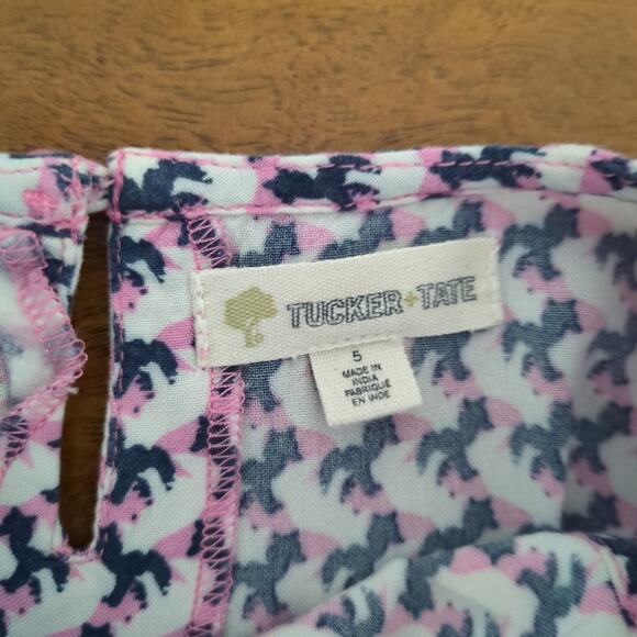 Tucker + Tate girls long sleeve cotton pattern dress size 5 EUC - Picture 3 of 10